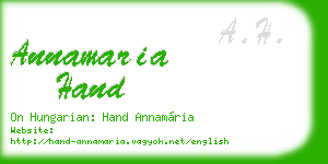 annamaria hand business card